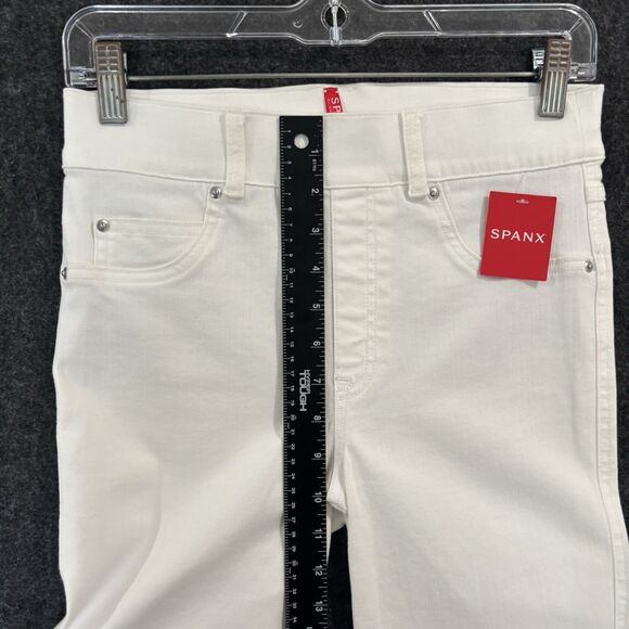 Spanx Skinny Jeans Womens Small White Ankle High Rise Tummy Shaping Pull On Pant - Picture 8 of 13